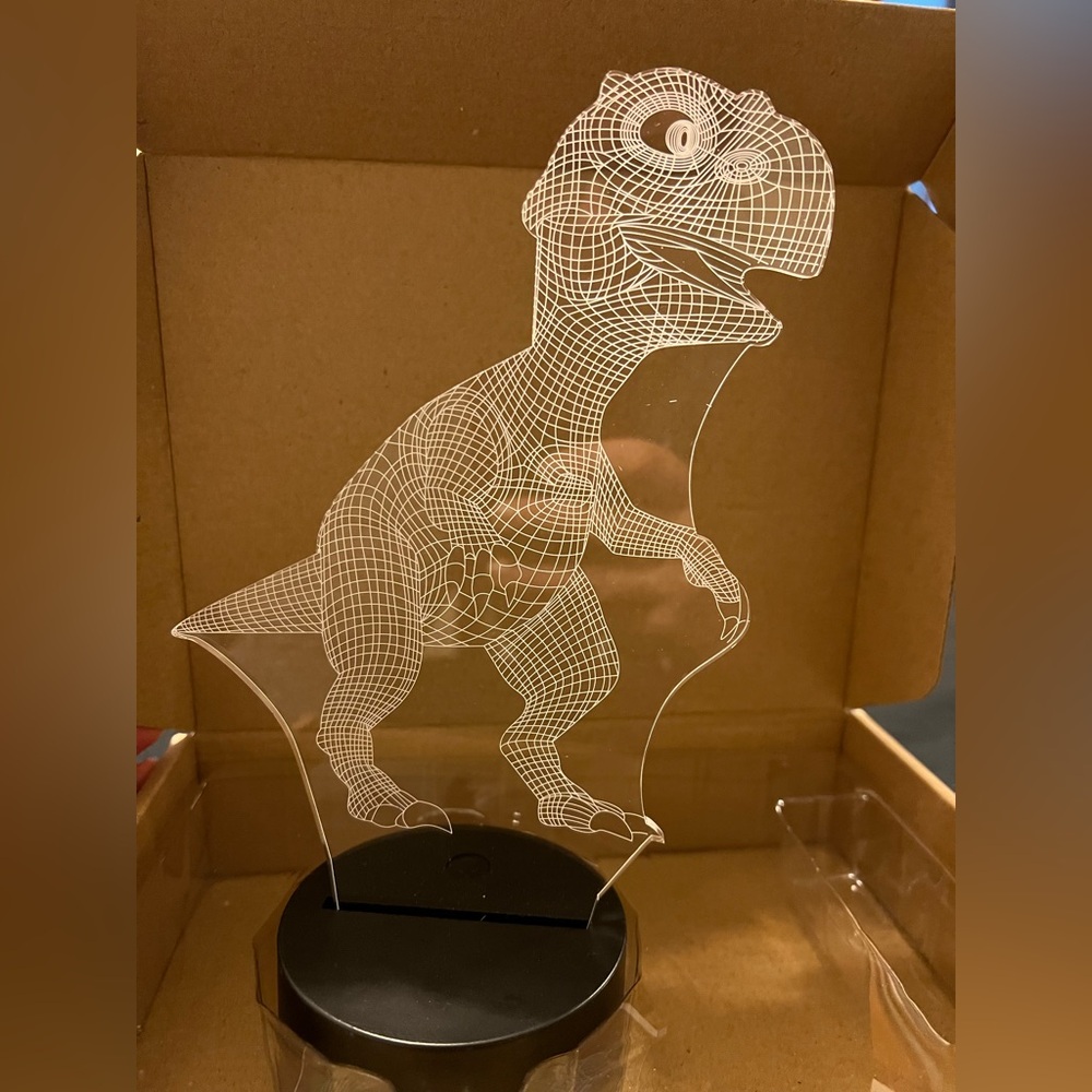 Dinosaur light up lamp.